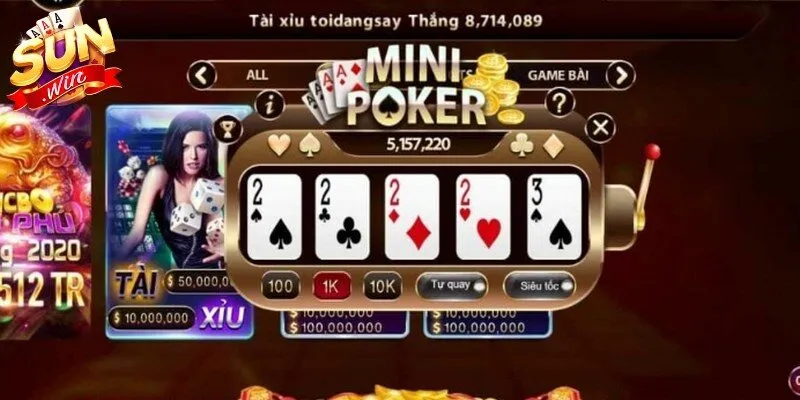 Mini Poker Sunwin - Bí Quyết Quay Hũ Trúng Lớn Từ Cao Thủ 3 Sunwin Cách chơi game Mini Poker rất đơn giản, dễ hiểu cho người tham gia